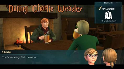 dating charlie weasley hogwarts mystery